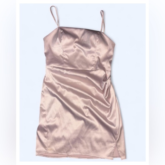 Midnight Doll Dresses & Skirts - ✨ Midnight Doll Satin Mini Dress – Blush Pink, Size 5